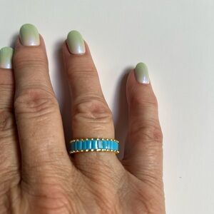 Elegant Gold and Blue Ring